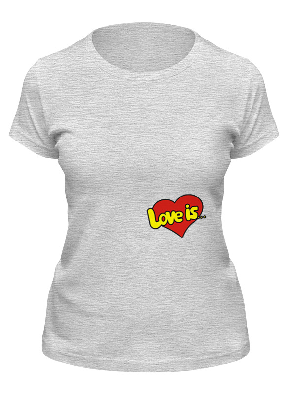 

Футболка женская Printio Love is серая XL, Love is