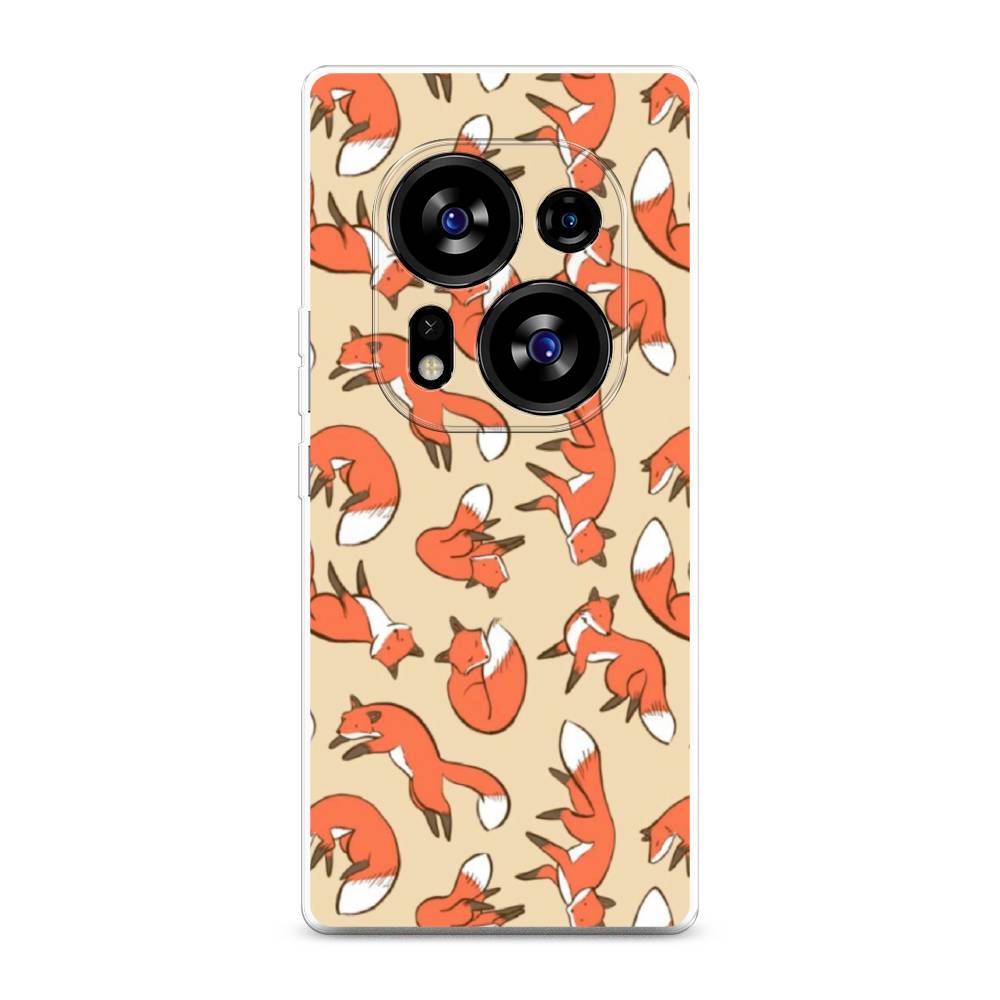 

Чехол Awog на Tecno Phantom X2"Лисички фон", Бежевый;оранжевый;белый, 303350-3