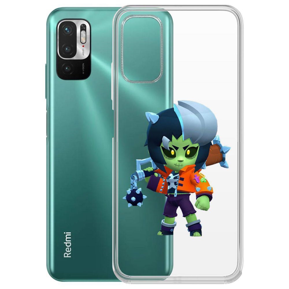 

Чехол-накладка Brawl Stars-ЗомБиби для Xiaomi Redmi Note 10T/ Poco M3 Pro, Прозрачный