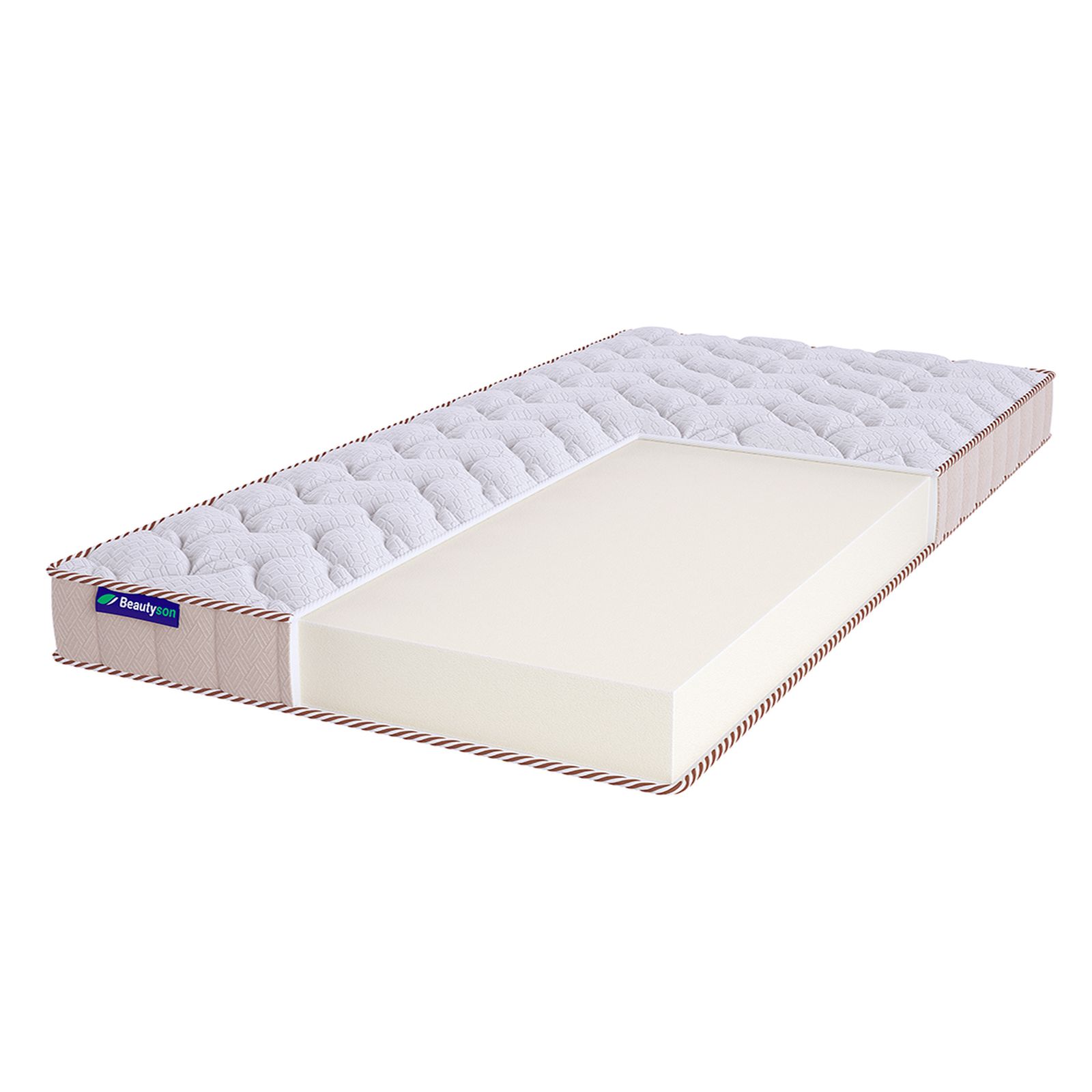 

Матрас BeautySon Roll Foam 10 Lux бесклеевой 160x190x10, Белый, Roll Foam 10 Lux