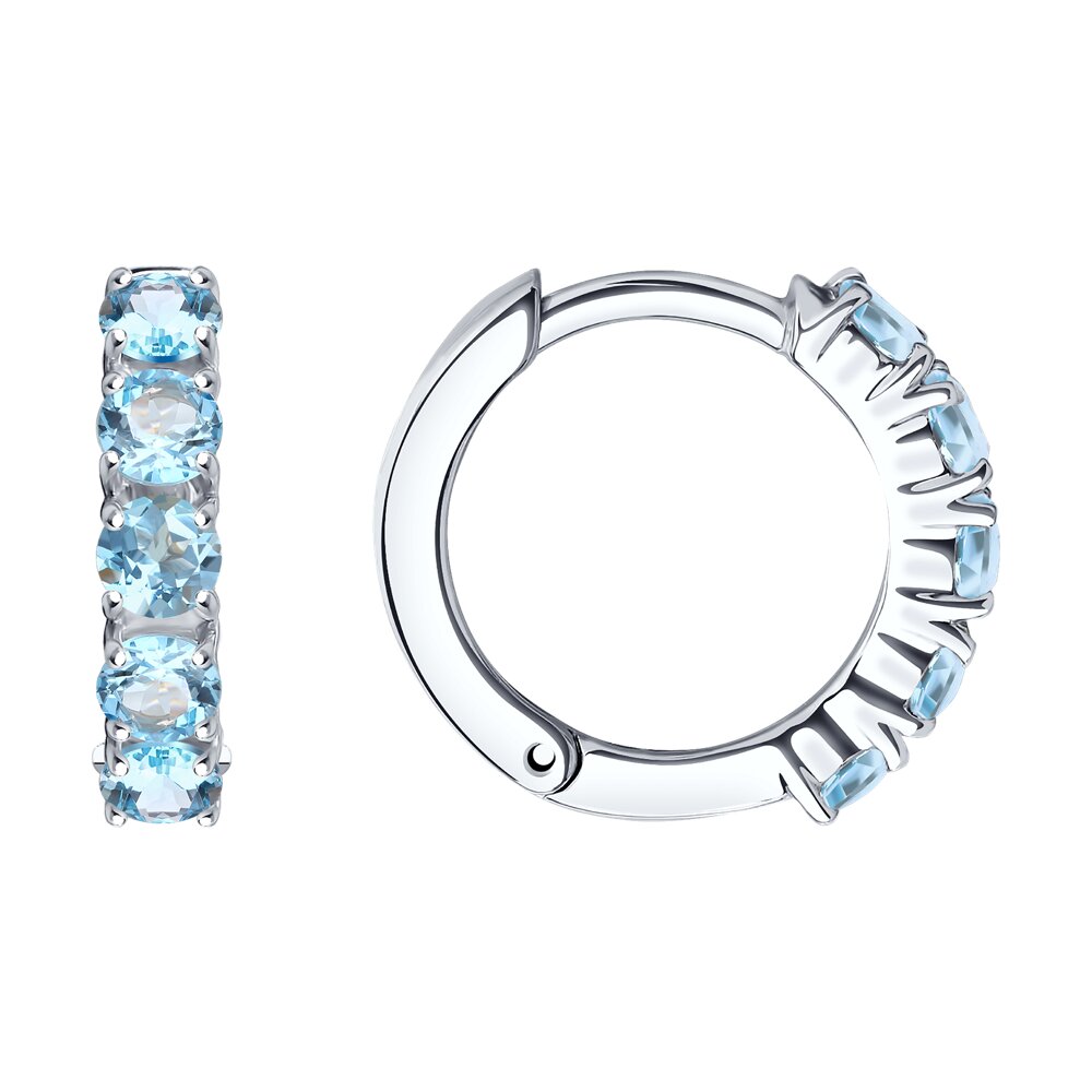 

Серьги конго из серебра ЯХОНТ Золотой 2704519, топаз, 2704519