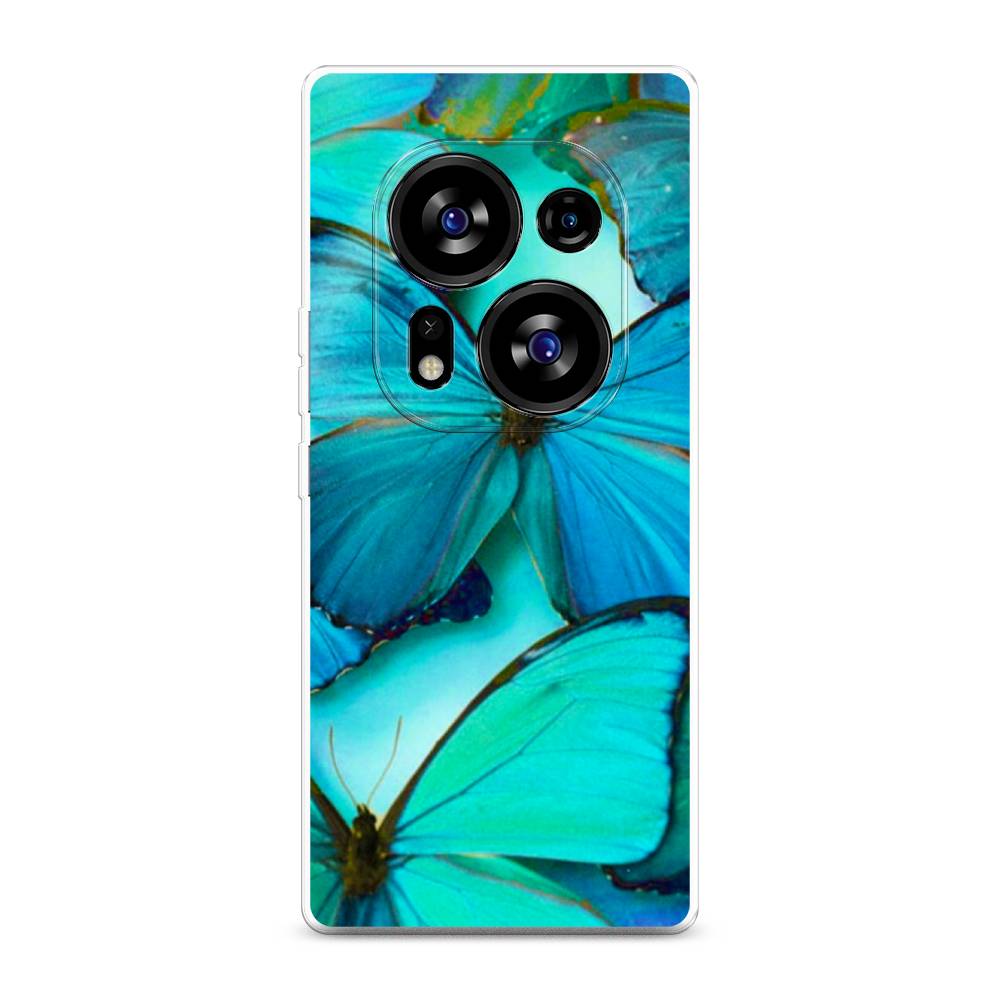 

Чехол Awog на Tecno Phantom X2"Неоновые бабочки", Голубой;белый, 303350-4