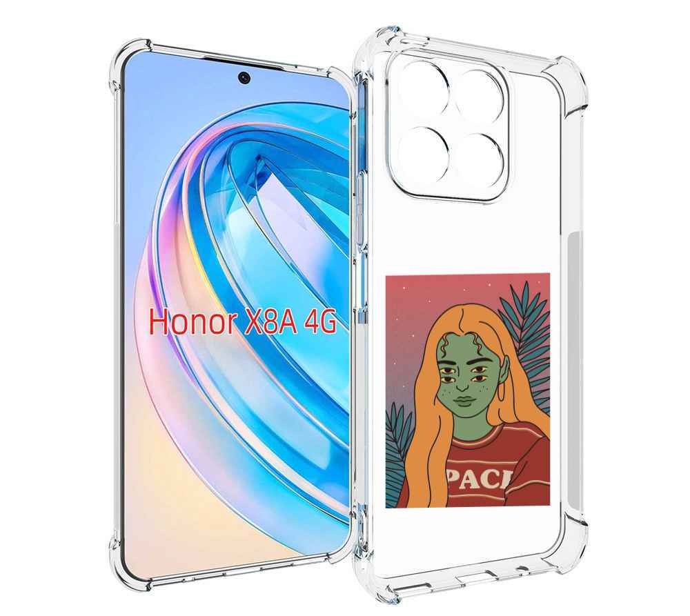 

Чехол MyPads четырехглазая девушка женский для Honor X8a, Tocco