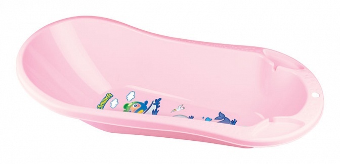 

Ванна детская, с клапаном для слива воды и аппликацией (цвет: розовый)