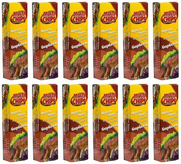

Чипсы картофельные Multichips Барбекю, 50 г х 12 шт, Барбекю, 50 г, 12 уп