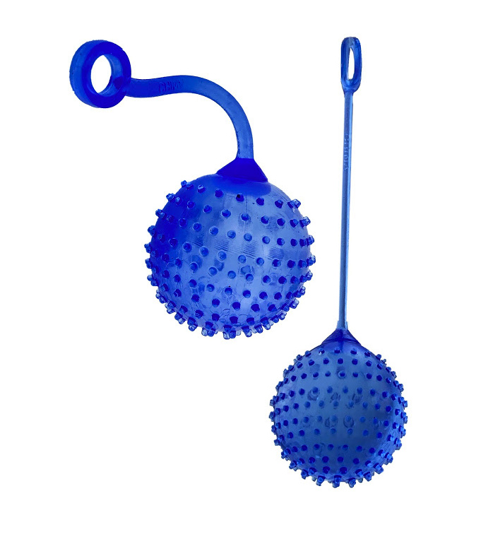 фото Игрушка антистресс жмялка. мячик с шипами на резинке (синий) город игр