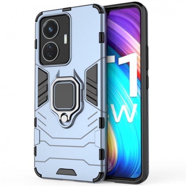 

Противоударный чехол Transformer Ring для Vivo T1 44w, светло-синий, Transformer Ring