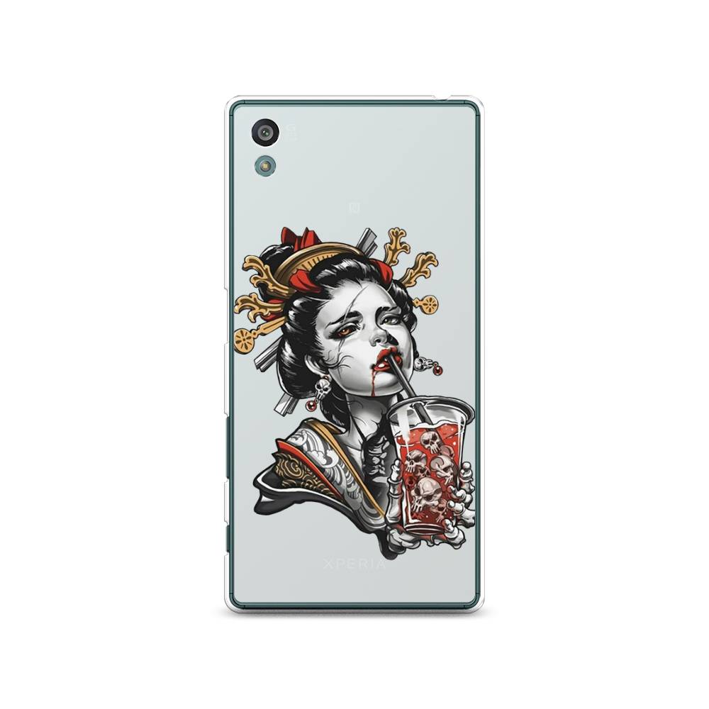 

Чехол на Sony Xperia Z5 (Z5 Dual) "Опасная гейша", Красный;черный;серый, 52150-4