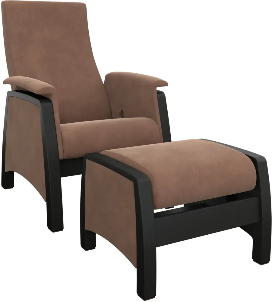 фото Кресло-глайдер мебель импэкс модель balance 1 венге/шпон/ ткань verona brown
