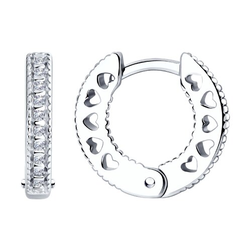 

Серьги конго из серебра ЯХОНТ Золотой 2718471, фианит, 2718471