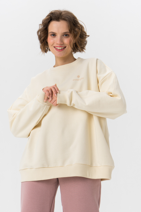 

Свитшот женский Ennergiia AW21-W05 бежевый 46 RU, AW21-W05