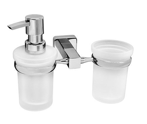

Держатель дозатора и стакана WasserKRAFT Lippe K-6589, Белый;хром