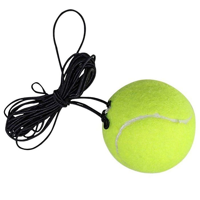 Мяч для тенниса SPORTEX на эластичном шнурке желтый черный