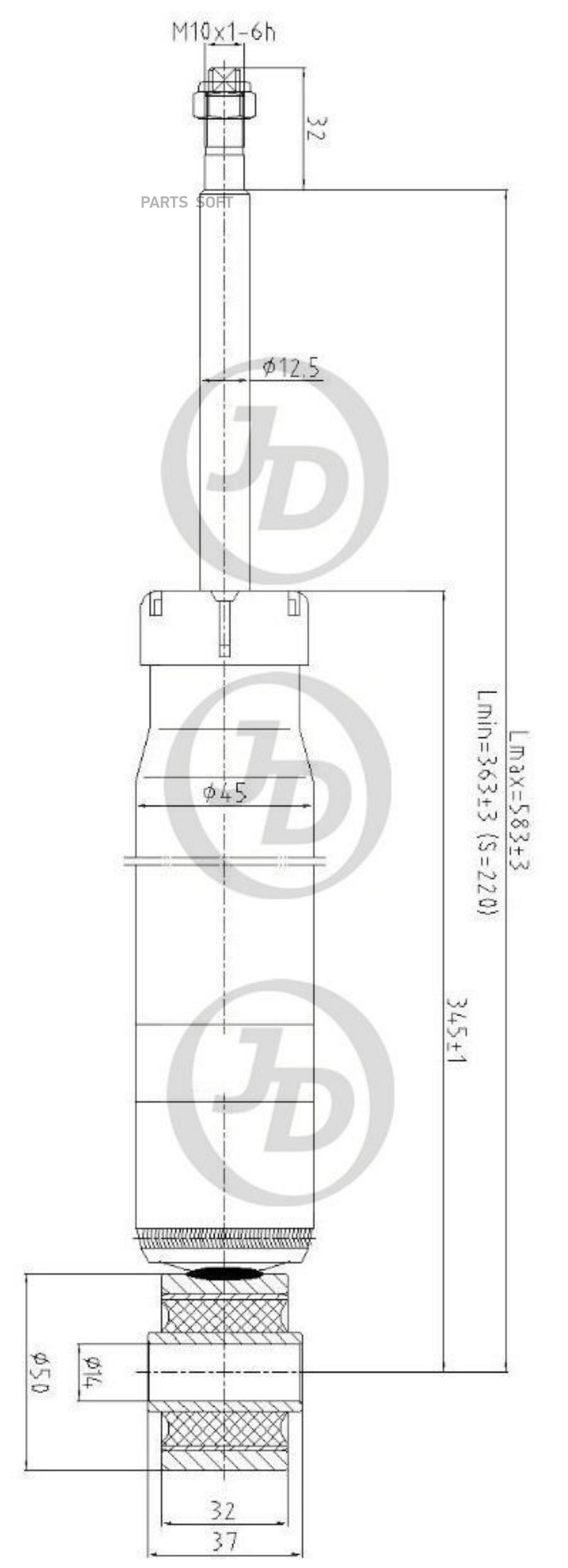 

Амортизатор Газомасляный Задний /344459/ Just Drive арт. JAA0248