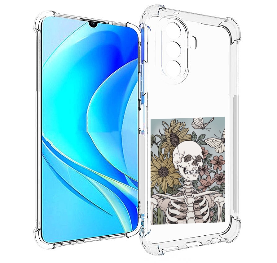 

Чехол MyPads скелетик с подсолнухами для Huawei Nova Y70 / Nova Y70 Plus (MGA-LX9N), Прозрачный, Tocco