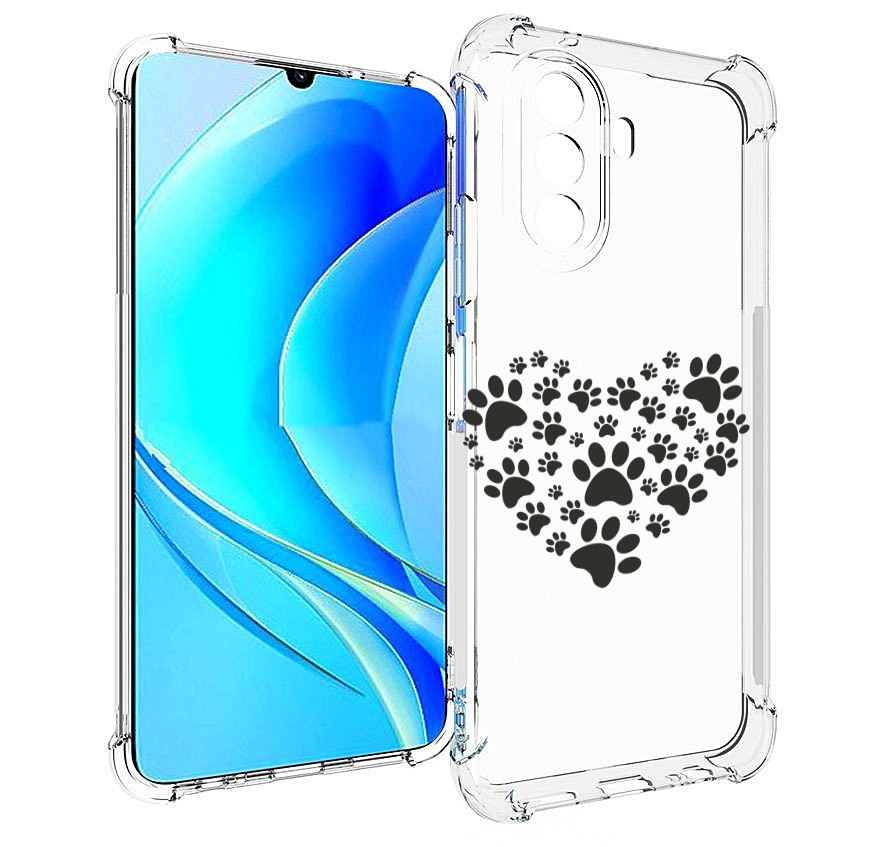 

Чехол MyPads следы-в-сердечке для Huawei Nova Y70 / Nova Y70 Plus (MGA-LX9N), Прозрачный, Tocco