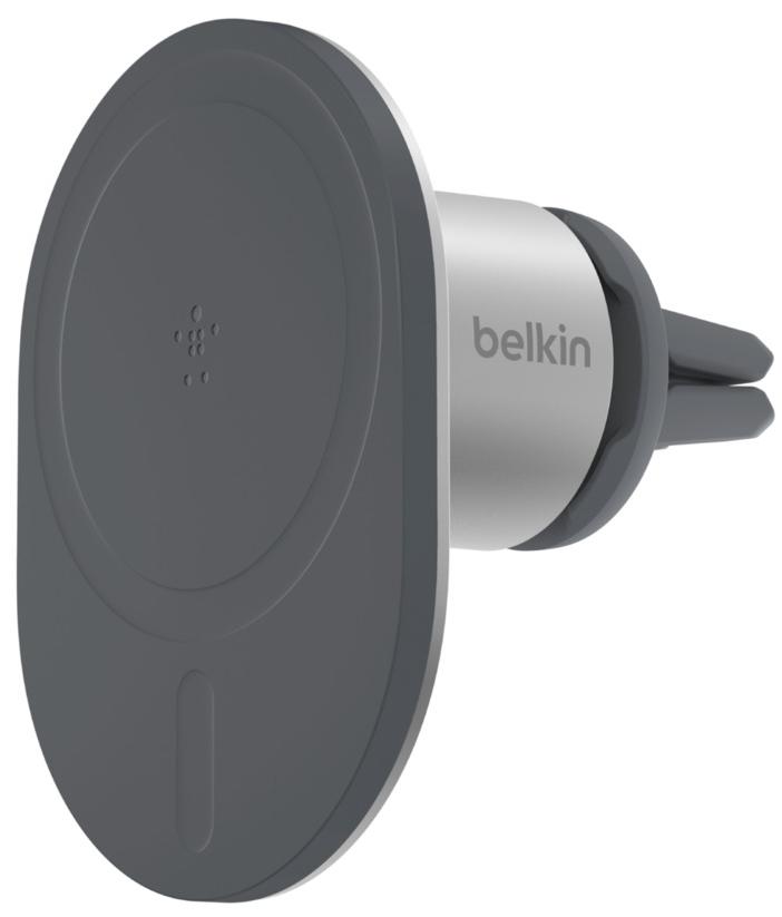 фото Автомобильный держатель belkin magnetic car vent mount (wic003btgr) для iphone 12 (silver)
