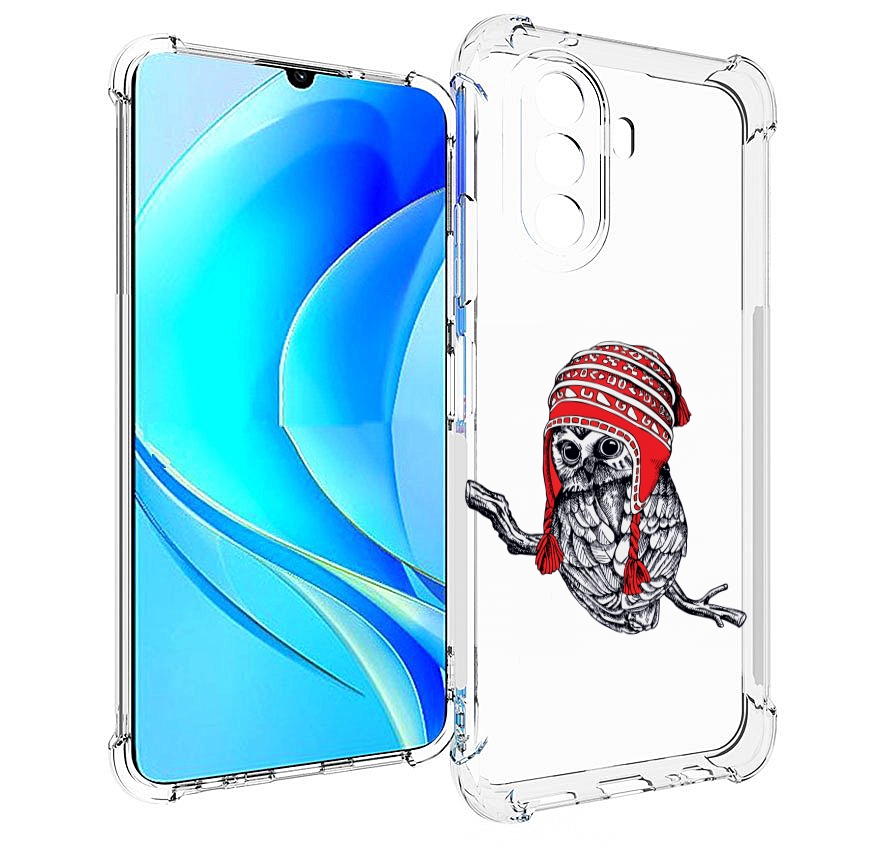 

Чехол MyPads сова-в-красной-шапке-на-веточке для Huawei Nova Y70 / Nova Y70 Plus, Прозрачный, Tocco
