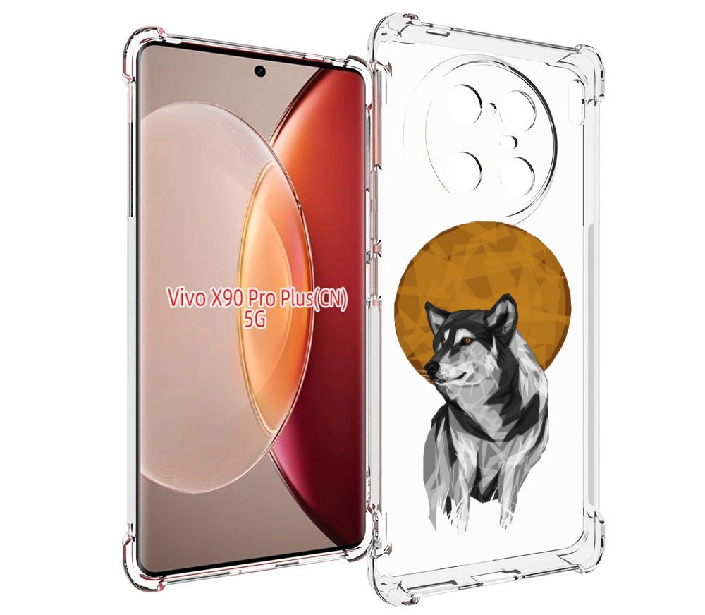 

Чехол MyPads Лунный волк для Vivo X90 Pro Plus, Прозрачный, Tocco