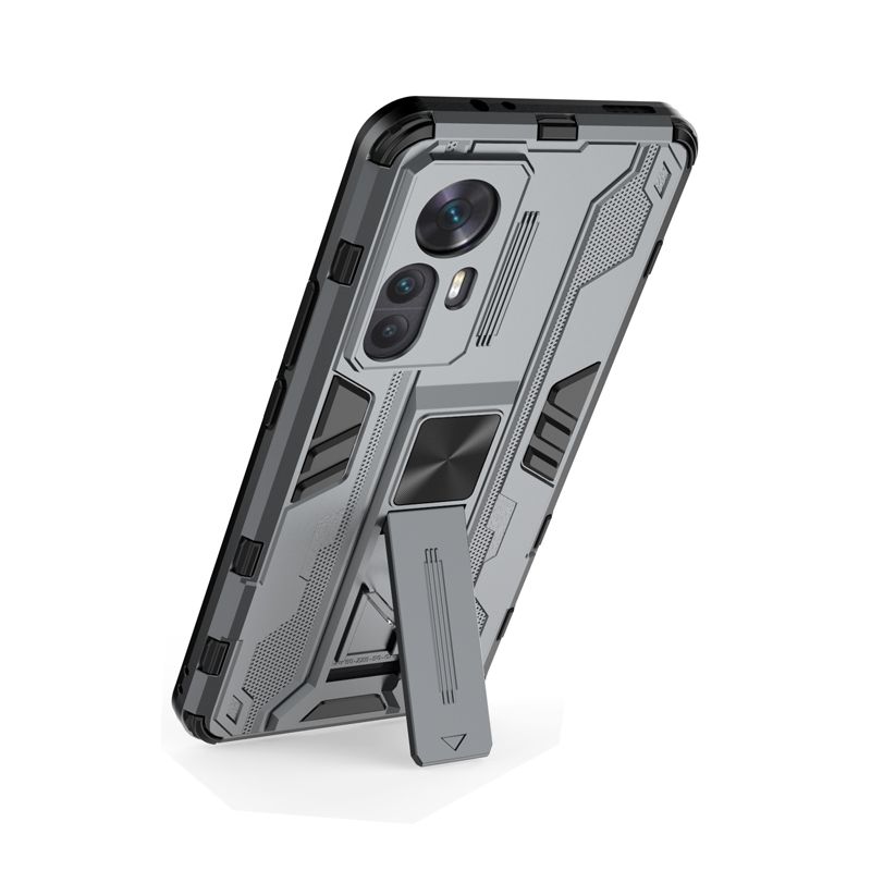 Противоударный чехол с подставкой Transformer для Xiaomi 12T (Pro) (серый)