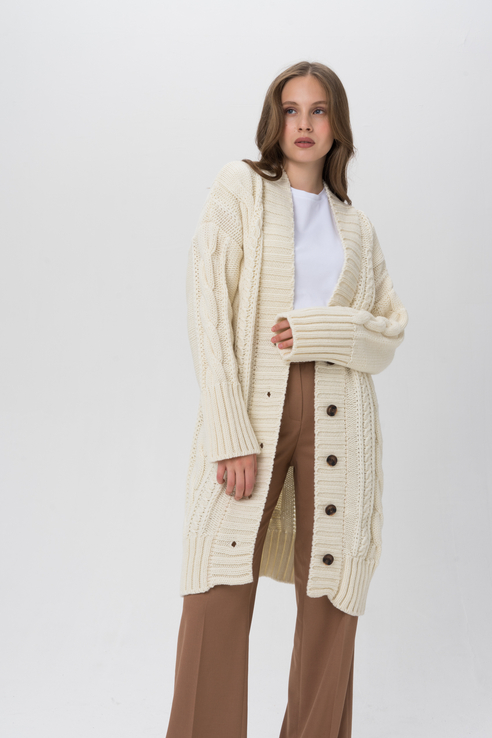 

Кардиган женский AIM Clothing C-319-PHR белый 40-46 RU, C-319-PHR