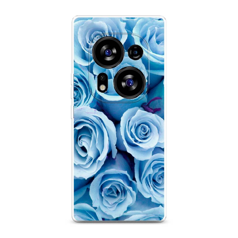 

Чехол Awog на Tecno Phantom X2"Лазурные розы", Голубой, 303350-8