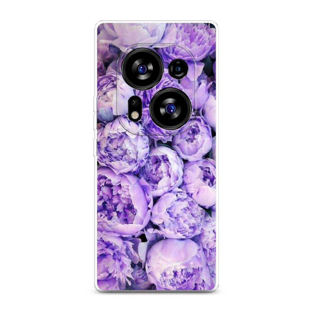 

Чехол Awog на Tecno Phantom X2"Пионы сиреневые", Фиолетовый;голубой, 303350-8