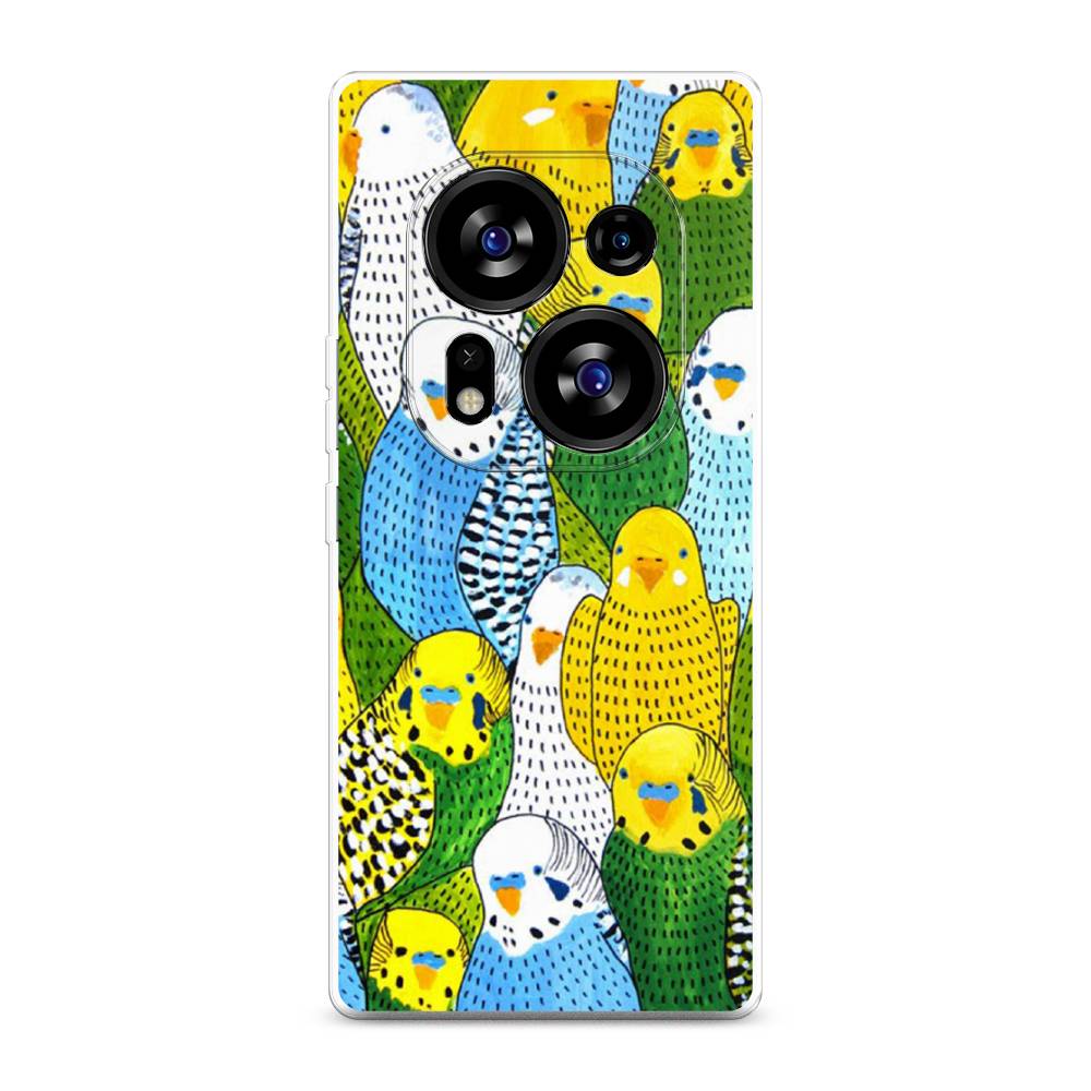 

Чехол Awog на Tecno Phantom X2"Попугаи", Желтый;зеленый;голубой, 303350-1