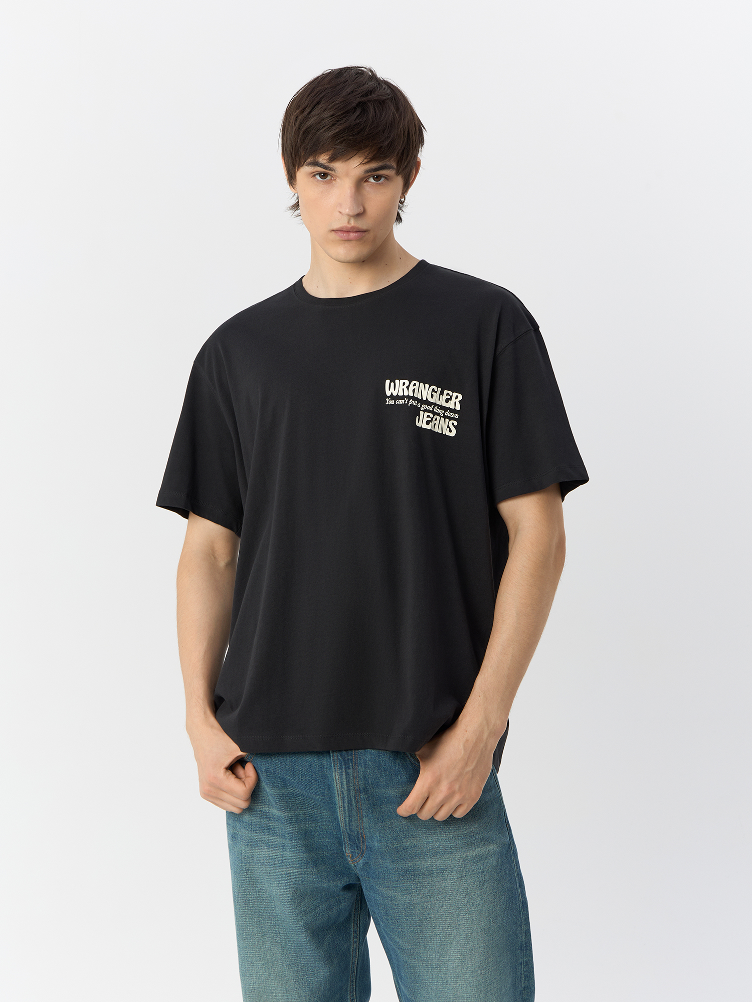 

Футболка мужская Wrangler 112321205 черная 3XL, Черный, 112321205