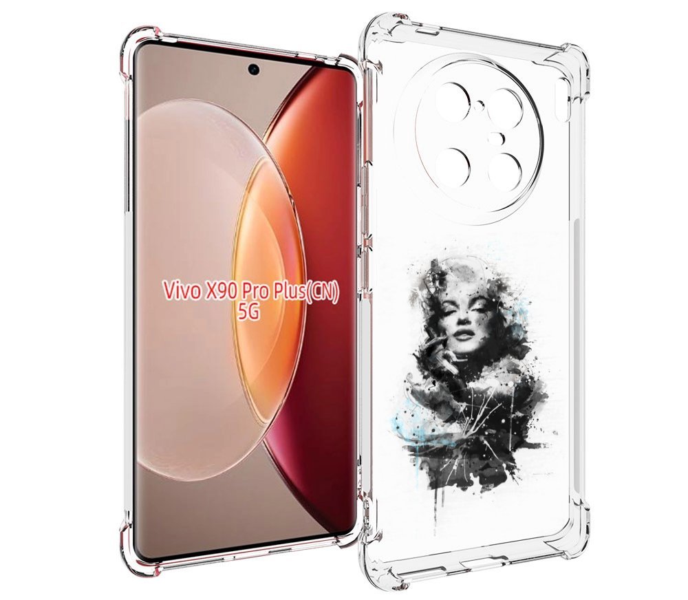 

Чехол MyPads Мерлин Монро загадочная женский для Vivo X90 Pro Plus, Прозрачный, Tocco