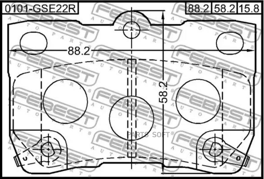

Колодки задние toyota crown grs20/gws204 2008-2012 0101-gse22r