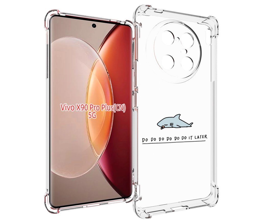

Чехол MyPads Мини-акула для Vivo X90 Pro Plus, Прозрачный, Tocco