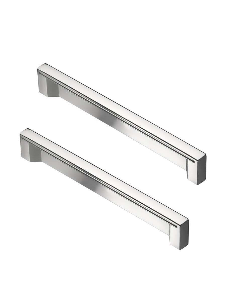 

Комплект из 2 шт Ручка-рейлинг Kerron 128 мм R-3060-128, Серебристый;серый, R-3060