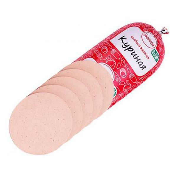 

Колбаса вареная Унипром Куриная +-500 г