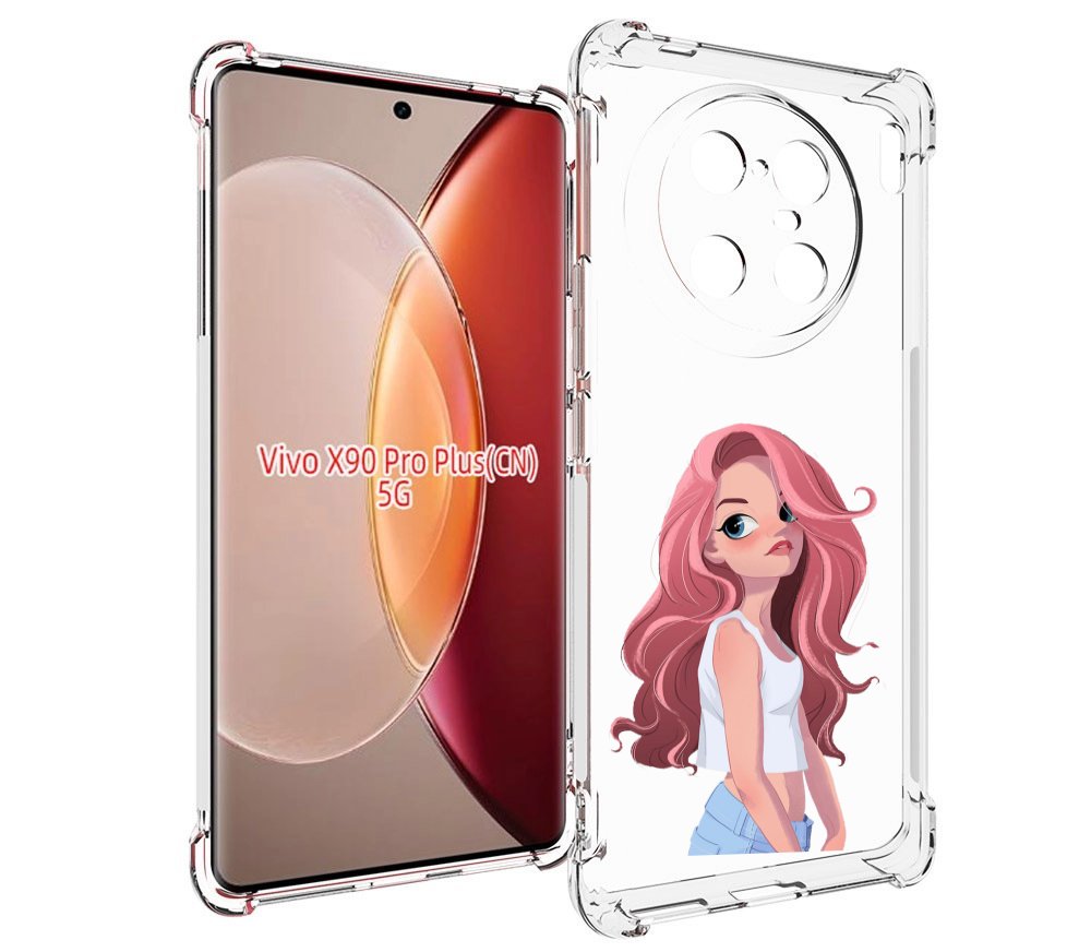 

Чехол MyPads Мультяшный-арт-девушки женский для Vivo X90 Pro Plus, Прозрачный, Tocco