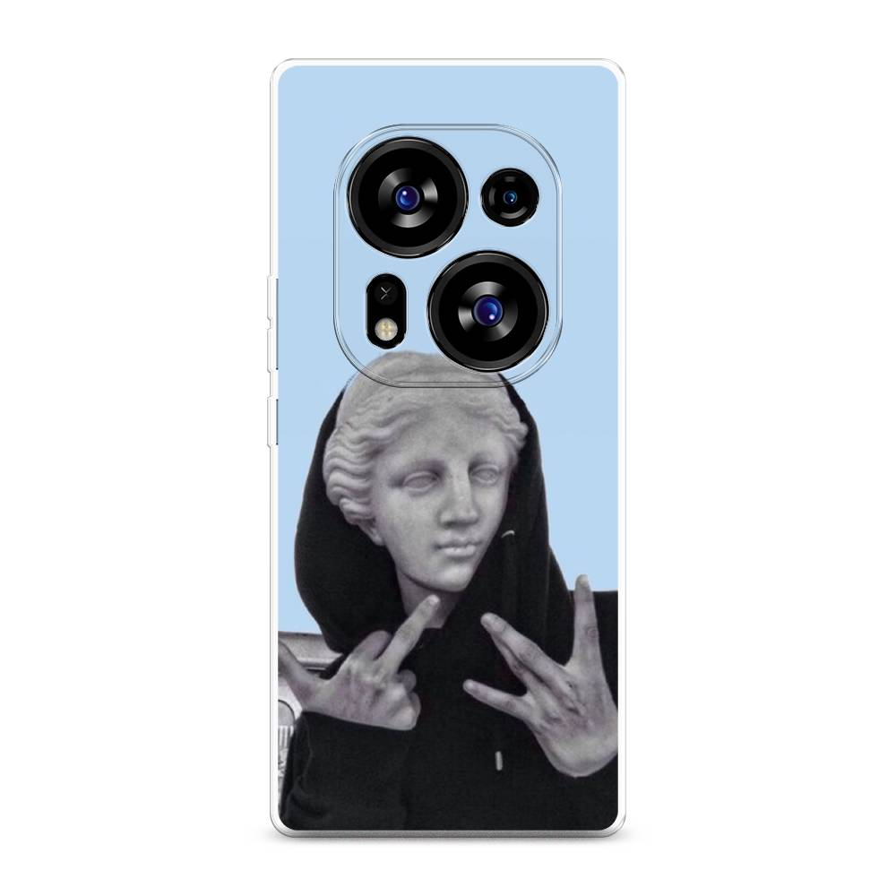

Чехол Awog на Tecno Phantom X2"SWAG статуя", Голубой, 303350-9