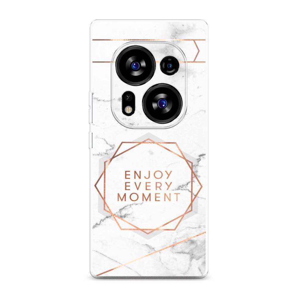 

Чехол Awog на Tecno Phantom X2"Enjoy every moment мрамор", Белый;розовый;серый, 303350-7