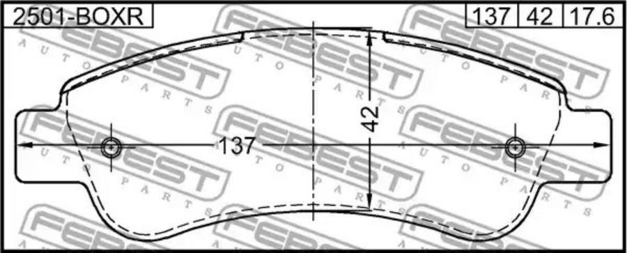 

Колодки задние citroen jumper iii/ relay iii 2006- 2501-boxr