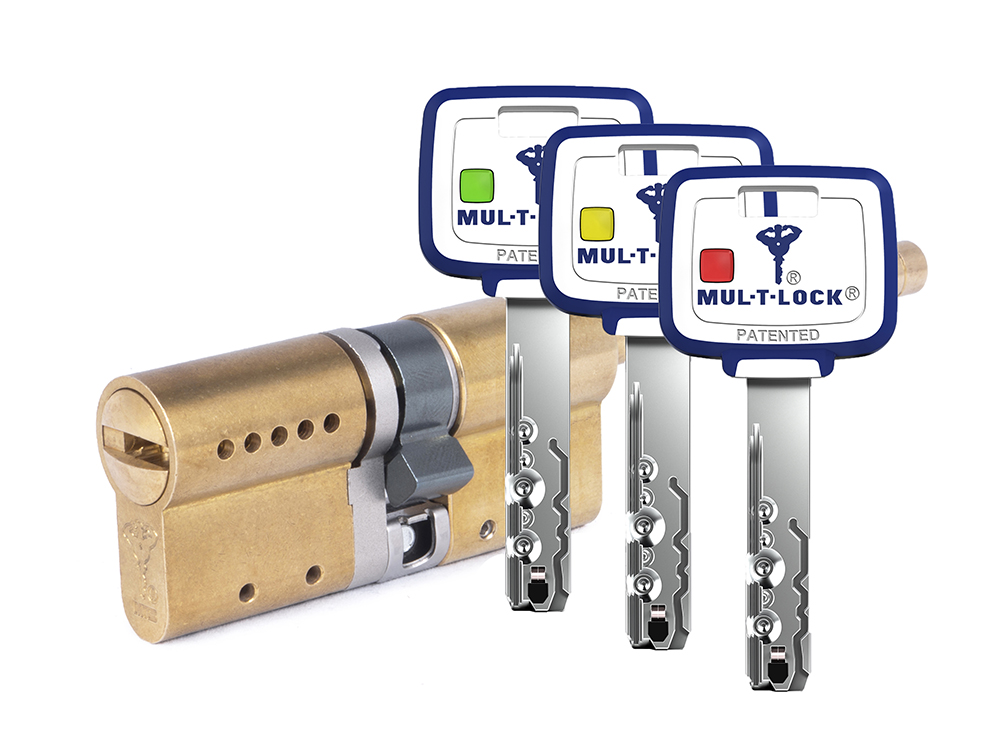 

Цилиндр Mul-t-Lock MTL800 Светофор ключ-шток (размер 50х31 мм) - Латунь, Флажок, Золотистый