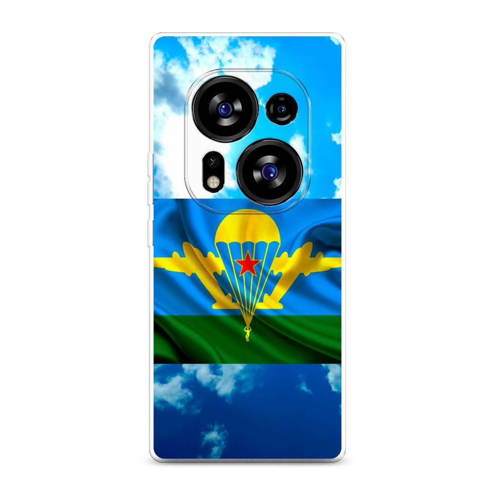

Чехол Awog на Tecno Phantom X2"ВДВ флаг в небесах", Синий;зеленый;желтый, 303350-5