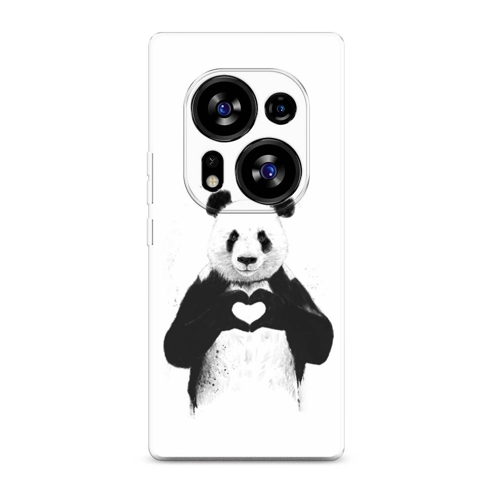 

Чехол Awog на Tecno Phantom X2"Панда love", Серебристый, 303350-10