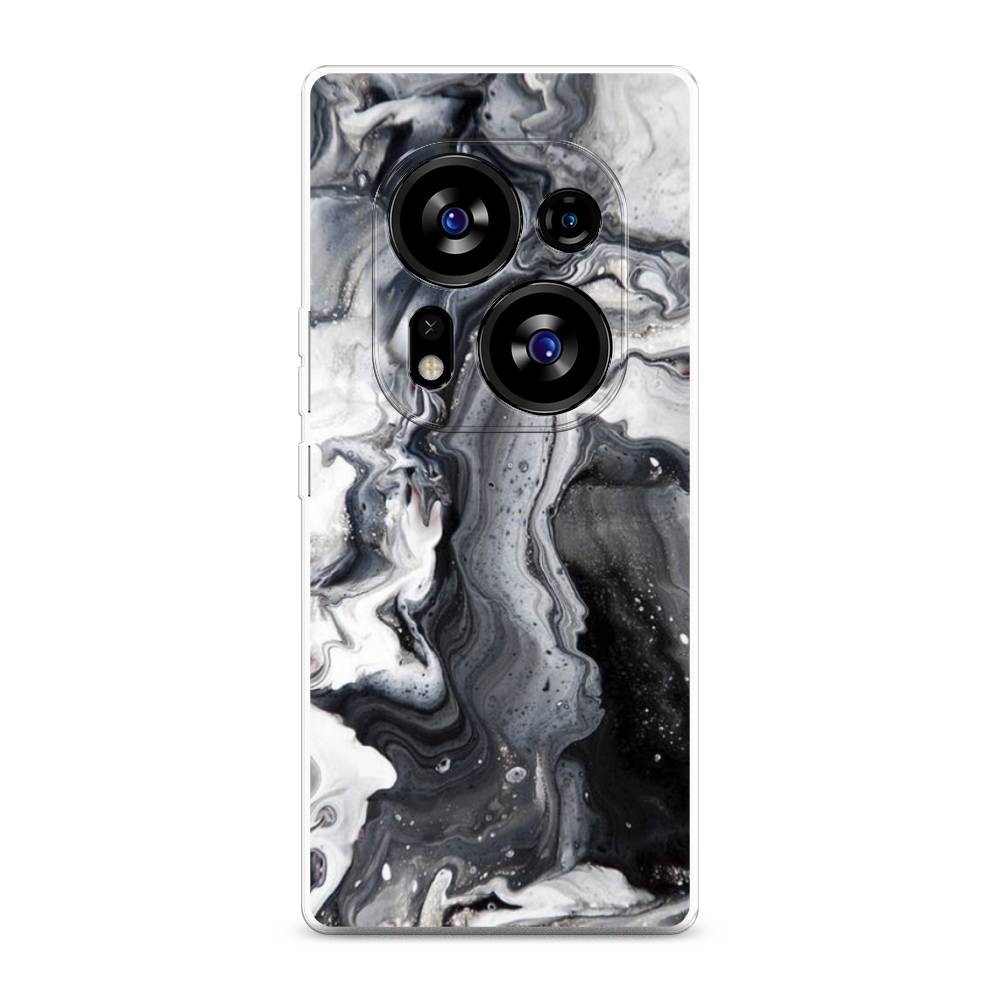 

Чехол Awog на Tecno Phantom X2"Бело-черные сложные полосы", Серый;серебристый;белый, 303350-3