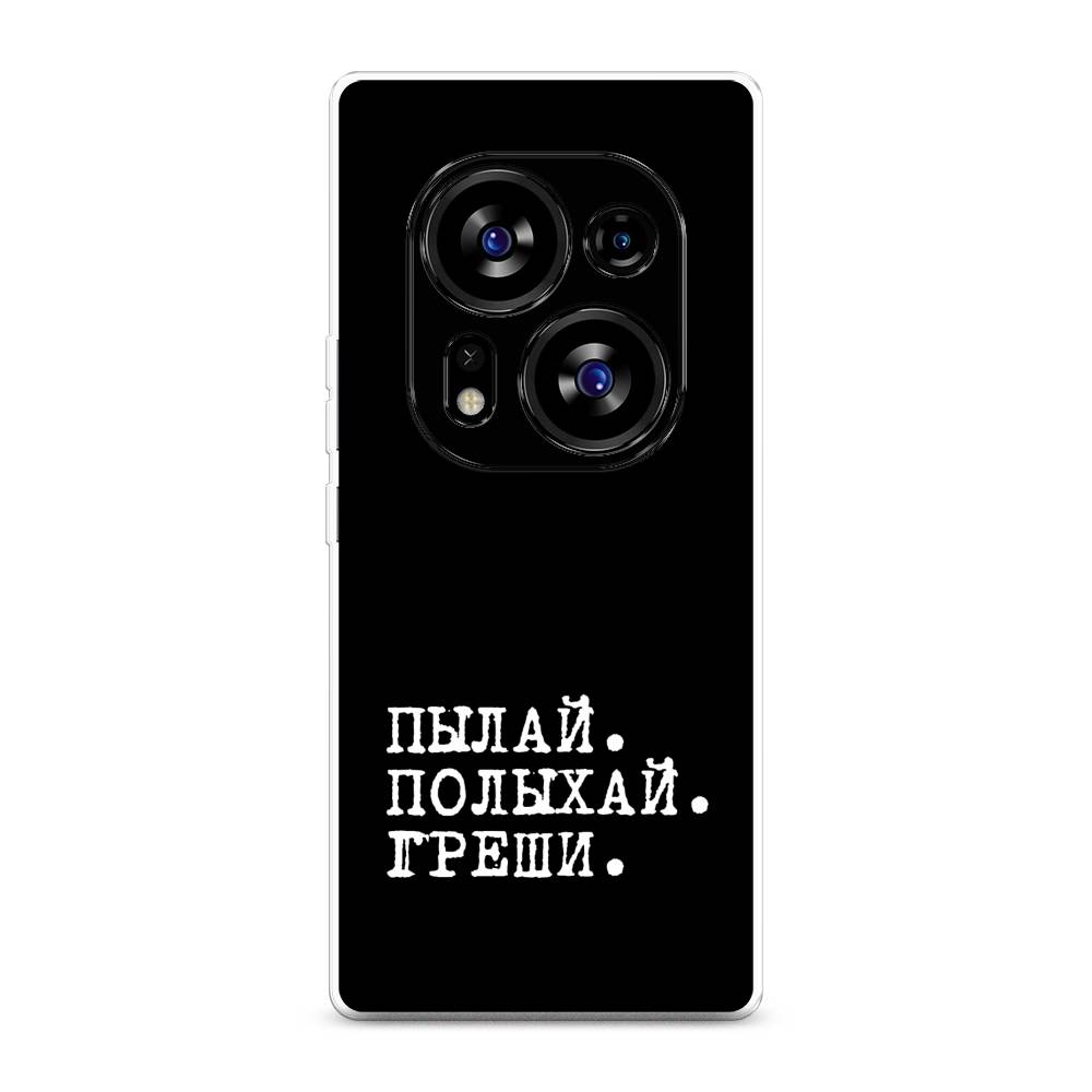 

Чехол Awog на Tecno Phantom X2"Пылай и греши", Белый;серый;черный, 303350-6