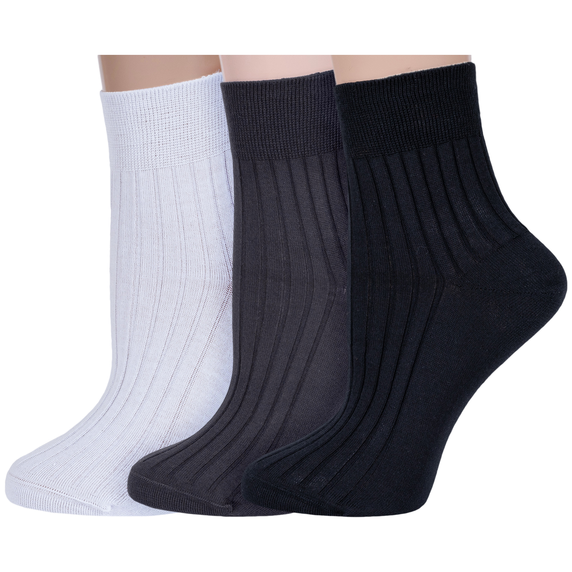 

Комплект носков женских Rusocks 3-Ж3-11001 разноцветных 25, Белый;серый;черный, 3-Ж3-11001
