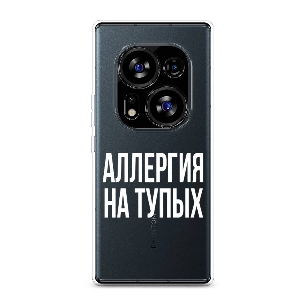 

Чехол Awog на Tecno Phantom X2"Аллергия на тупых", Прозрачный;бежевый, 303350-6