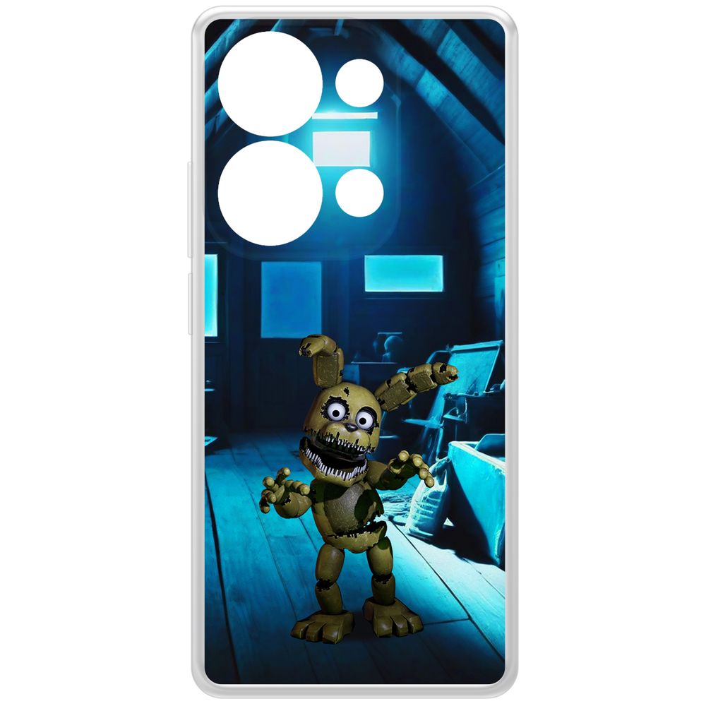 

Чехол-накладка Krutoff Clear Case ФНАФ - Плюштрап для Xiaomi Poco M6 Pro 4G, Прозрачный