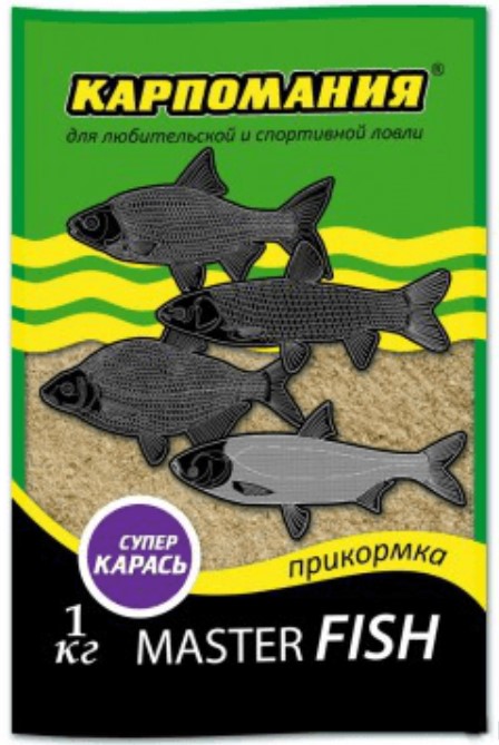 фото Прикормка карпомания master fish супер карась 1000 г, натуральный