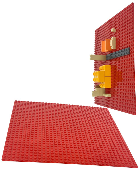 фото Пластина для конструктора baseplate , 25,5x25,5 см (красная) город игр