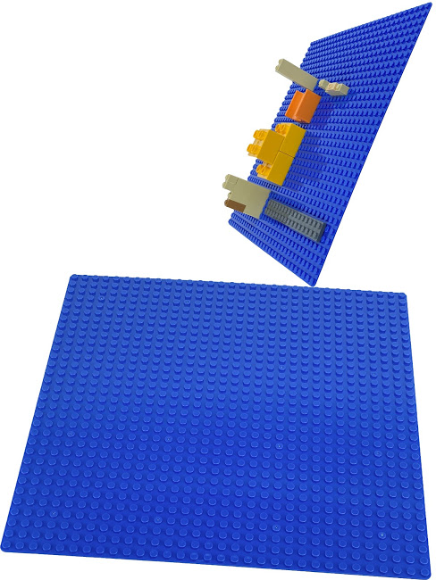 фото Пластина для конструктора baseplate , 25,5x25,5 см (синяя) город игр