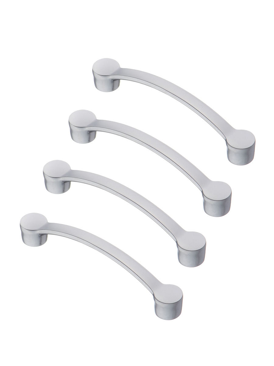 

Комплект из 4 шт Ручка-скоба Kerron 96 мм S-2080-96 SC, матовый хром, Серебристый;серый, S-2080